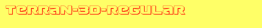 Terran-3D-Regular.ttf type, t letter English
(Art font online converter effect display)
