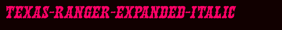 Texas-Ranger-Expanded-Italic.ttf类型，T字母英文(字体效果展示)