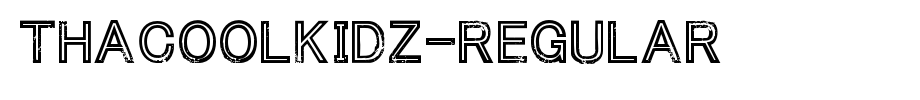 ThaCoolKidz-Regular.otf type, t letter English
(Art font online converter effect display)