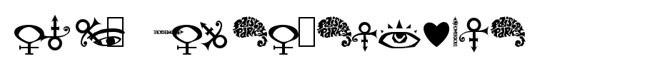 The-Artist-Symbols.ttf类型，T字母英文(字体效果展示)