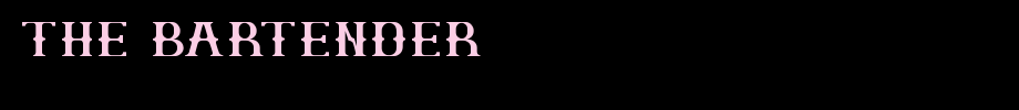 The-Bartender.ttf type, t letter English
(Art font online converter effect display)