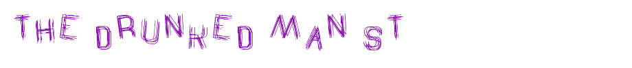 The-drunk-man-ST. TTF type, t letter English
(Art font online converter effect display)
