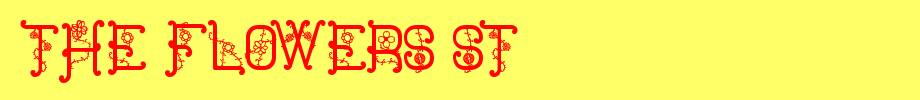 The-Flowers-St.ttf type, t letter English
(Art font online converter effect display)