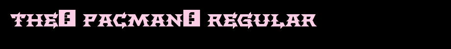 The-PacMan-Regular.ttf类型，T字母英文(字体效果展示)