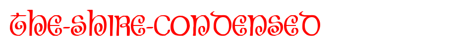 The-Shire-Condensed.ttf类型，T字母英文(字体效果展示)
