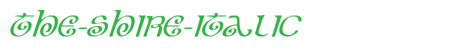 The-Shire-Italic.ttf类型，T字母英文(字体效果展示)