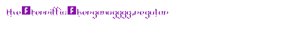 The-Terrific-Kerganoggg. Regular. TTF type, T letter English
(Art font online converter effect display)