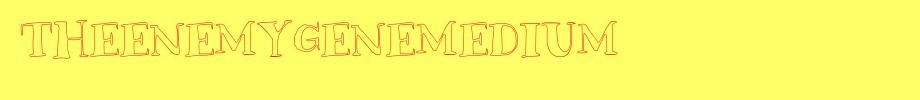 TheEnemyGeneMedium.otf type, T letter English
(Art font online converter effect display)