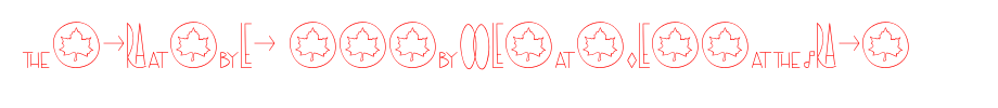 The Ramble-SymbolsandLigature. OTF type, T letter English
(Art font online converter effect display)