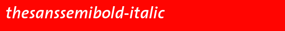 TheSansSemiBold-Italic.ttf类型，T字母英文