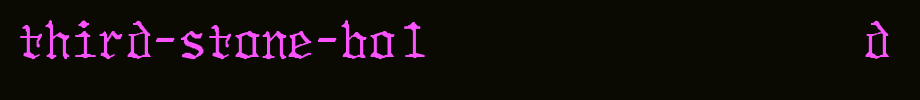Third-Stone-Bold.ttf type, T letter English
(Art font online converter effect display)