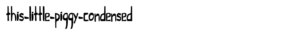 This-little-piggy-condensed. TTF type, T letter English
(Art font online converter effect display)