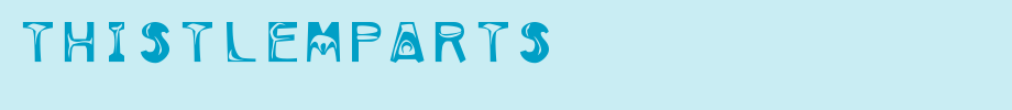 ThistlemParts.ttf type, T letter English
(Art font online converter effect display)