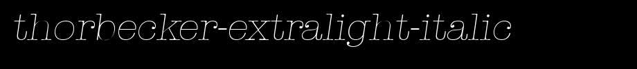 Thorbecker-extra light-italic. TTF type, T letter English
(Art font online converter effect display)