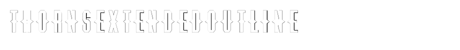 ThornsExtendedOutline.ttf type, T letter English
(Art font online converter effect display)