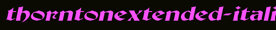 ThorntonExtended-Italic.ttf type, T letter English