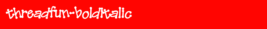 ThreadFun-BoldItalic.ttf type, T letter English
(Art font online converter effect display)