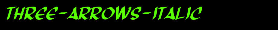 Three-Arrows-Italic_ English font
(Art font online converter effect display)