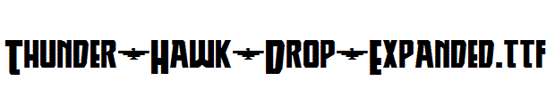 Thunder-Hawk-Drop -Expanded.ttf type, t letter English
(Art font online converter effect display)