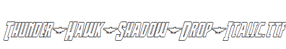 Thunder-Hawk-Shadow-Drop -Italic.ttf type, t letter English
(Art font online converter effect display)