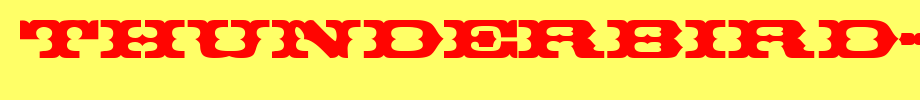 Thunderbird-Regular-DB.ttf type, T letter English
(Art font online converter effect display)