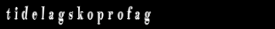 Tidelagskoprofag.ttf类型，T字母英文