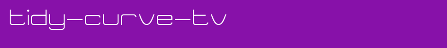 Tidy-Curve-TV.ttf type, T letter English
(Art font online converter effect display)