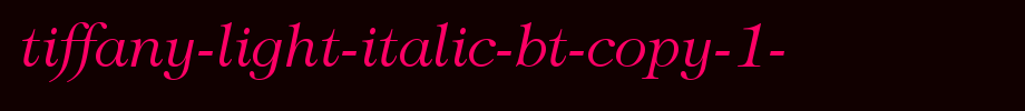 Tiffany-light-italic-Bt-copy-1-.TTF type, T letter English
(Art font online converter effect display)