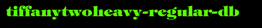 TiffanyTwoHeavy-Regular-DB.ttf type, T letter English
(Art font online converter effect display)