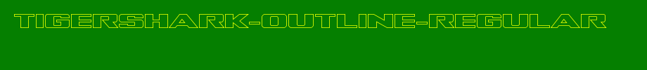 Tigershark-Outline-Regular.ttf type, T letter English
(Art font online converter effect display)