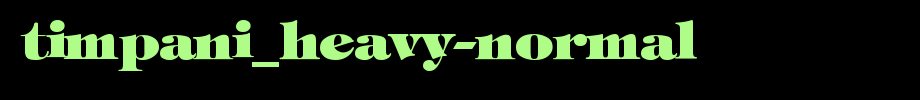 Timpani_Heavy-Normal.ttf类型，T字母英文(字体效果展示)