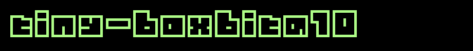 Tiny-BoxBitA10.ttf类型，T字母英文(字体效果展示)