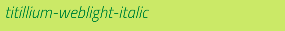 Titillium-WebLight-Italic.ttf类型，T字母英文