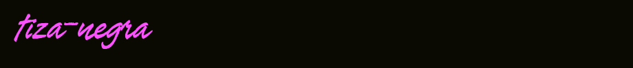 Tiza-Negra.ttf类型，T字母英文