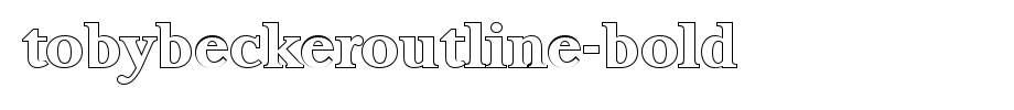 TobyBeckerOutline-Bold.ttf type, t letter English
(Art font online converter effect display)
