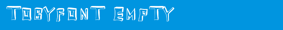 TobyFont-Empty.otf type, T letter English