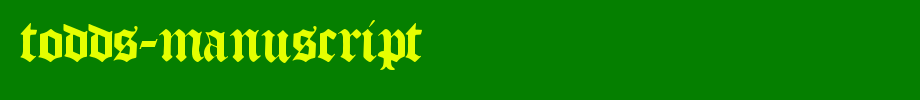 Todds-Manuscript.ttf type, T letter English
(Art font online converter effect display)