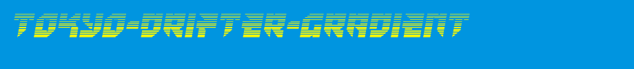 Tokyo-driver-gradient. TTF type, T letter English