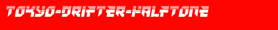 Tokyo-Drifter-Half. TTF type, T letter English
(Art font online converter effect display)