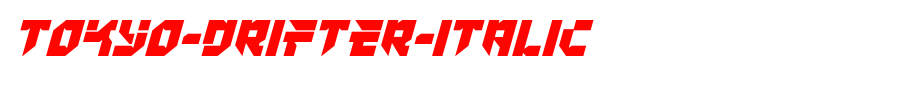 Tokyo-drift-italic. TTF type, T letter English
(Art font online converter effect display)