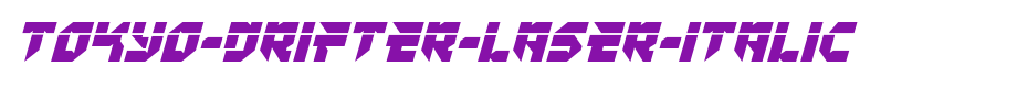 Tokyo-drift-laser-italic.ttf type, T letter English
(Art font online converter effect display)