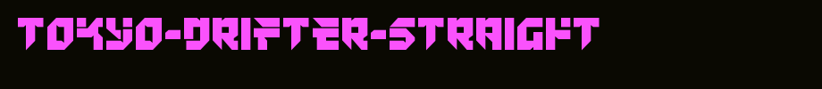 Tokyo-drift-straight. TTF type, T letter English
(Art font online converter effect display)