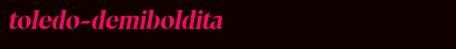 Toledo-DemiBoldIta.ttf type, T letter English
(Art font online converter effect display)