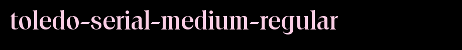 Toledo-serial-medium-regular. TTF type, T letter English
(Art font online converter effect display)