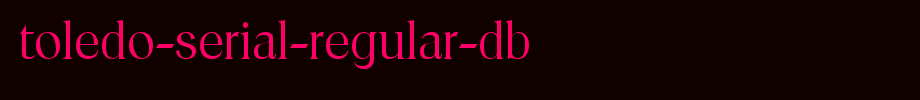 Toledo-Serial-Regular-DB.ttf type, T letter English
(Art font online converter effect display)