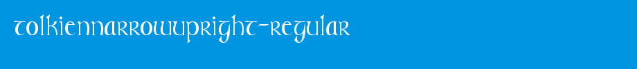 Tolkiennarrow right-regular. TTF type, T letter English
(Art font online converter effect display)