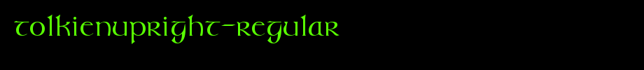 TolkienUpright-Regular.ttf type, T letter English
(Art font online converter effect display)
