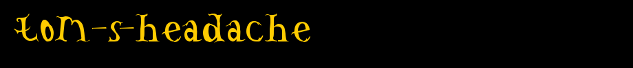 Tom-s-headline. TTF type, T letter English
(Art font online converter effect display)