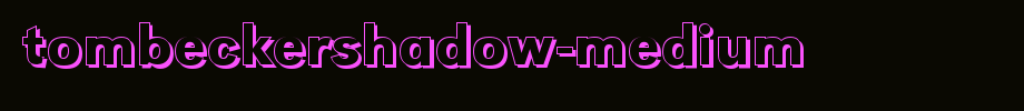 TomBeckerShadow-Medium.ttf type, T letter English
(Art font online converter effect display)