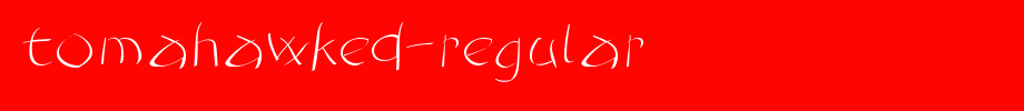 Tomahawked-Regular.ttf type, T letter English
(Art font online converter effect display)